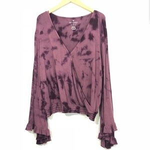 *SOLD* Soft & Sexy Bell Sleeve Tye Dye Top XL